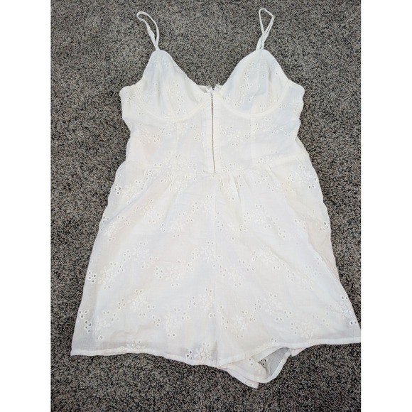 Windsor Pants - Windsor White Eyelet Floral Corset Romper Underwire Sweetheart‎ Small KPD1508